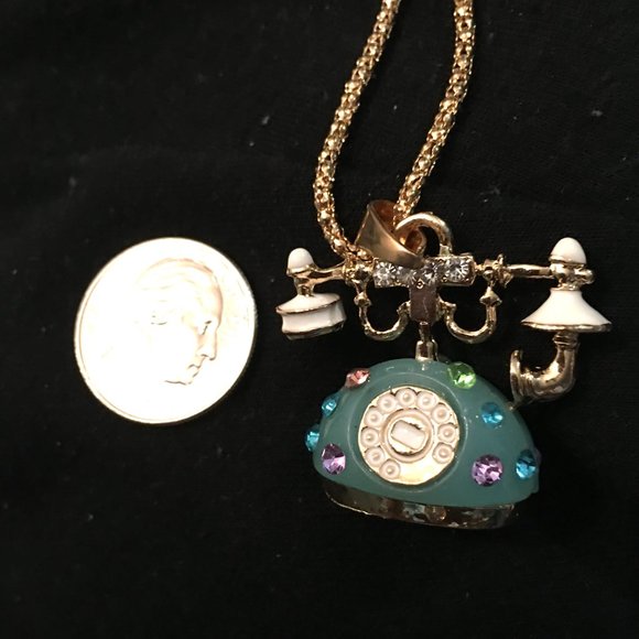 Rhinestone Telephone Necklace - Bling Bling This is So Cute Drawer 2 - Picture 6 of 6